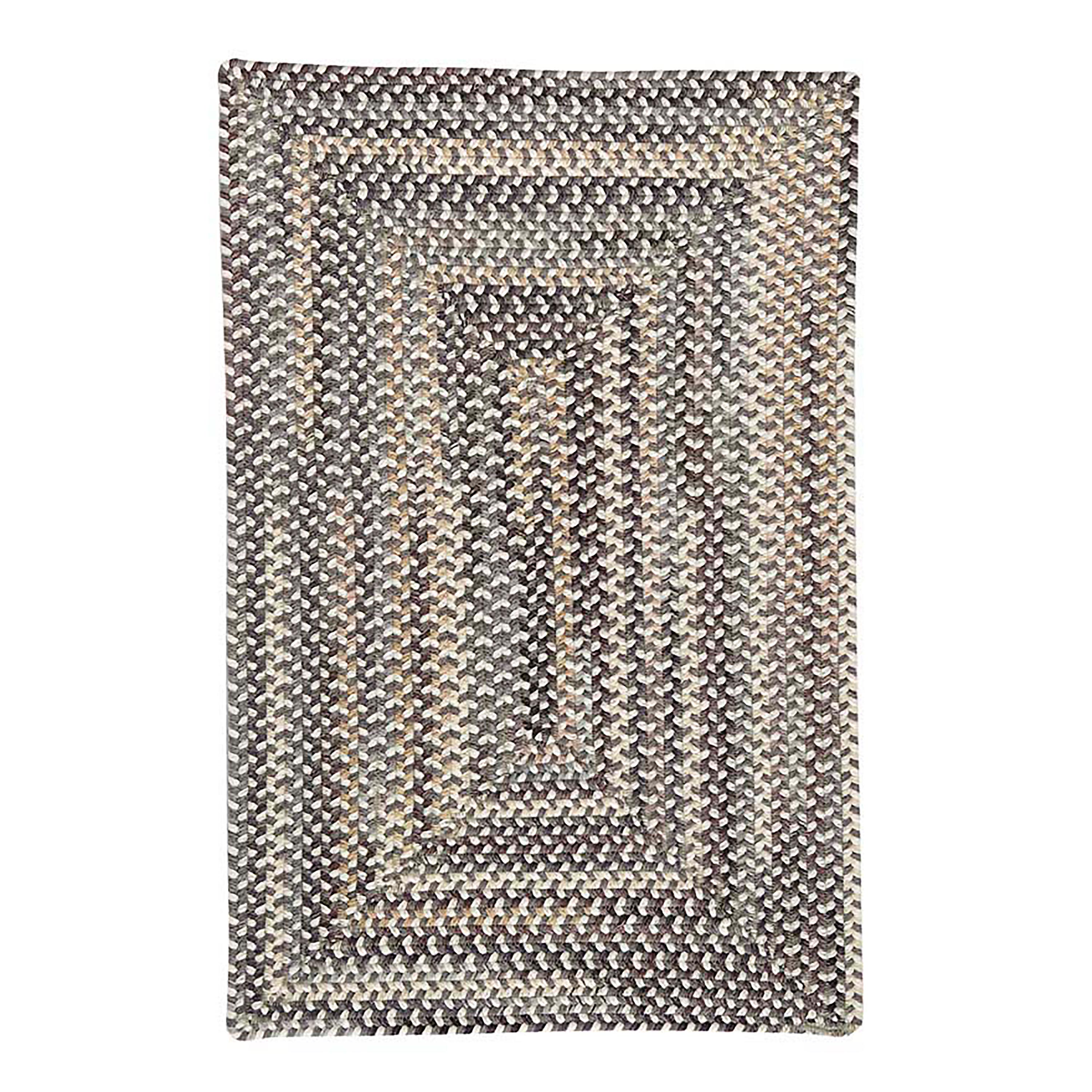 Image of 7' x 9' Bear Creek Rectangular Braided Wool & Nylon Blend Rug, Gray