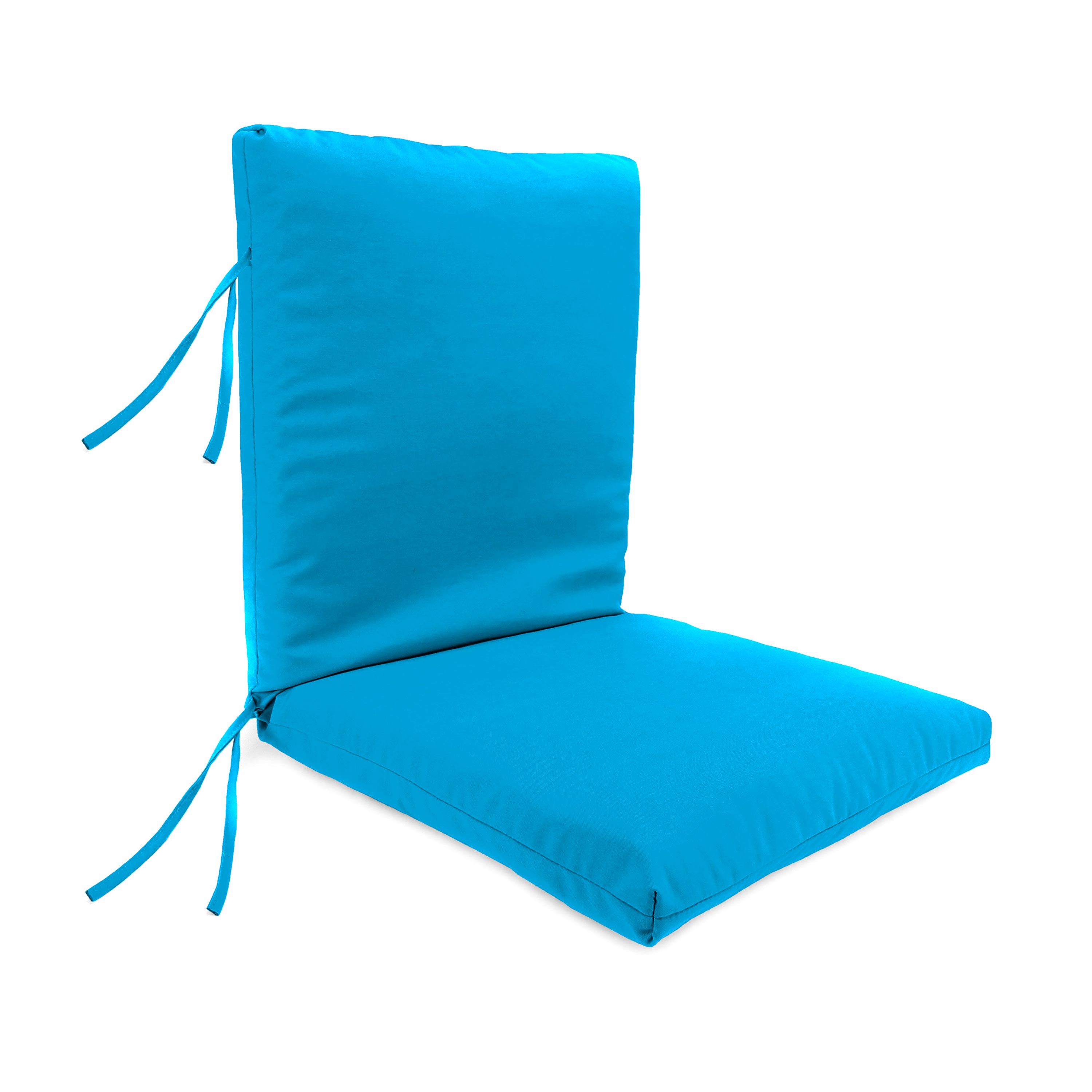 Sunbrella High Back Chair Cushion w/Ties, 46" x 20", in Poppy Stripe