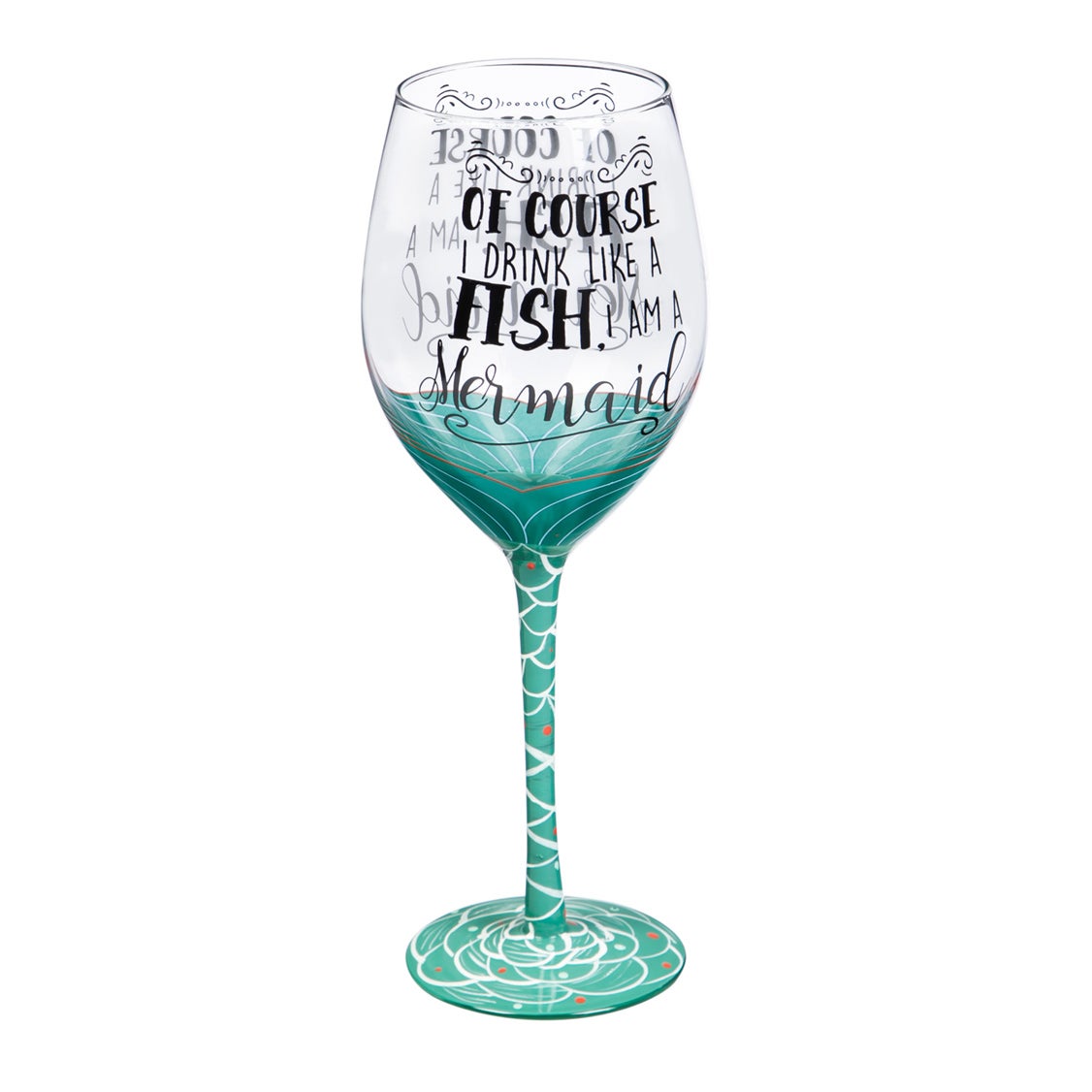 I'm a Mermaid Coastal Stemmed Wine Glass