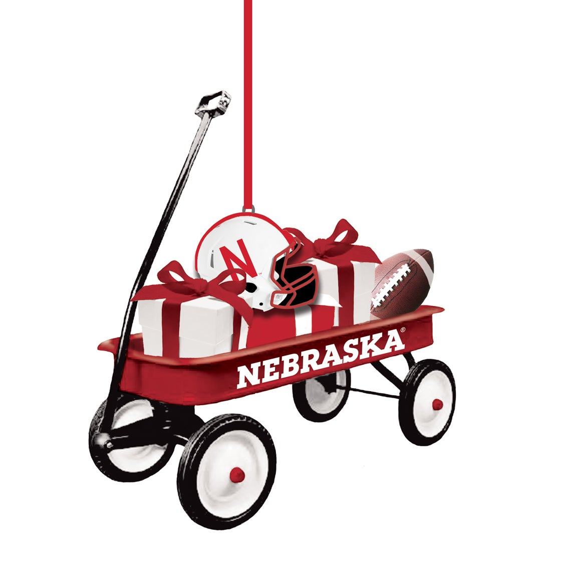 University of Nebraska Team Wagon Ornament