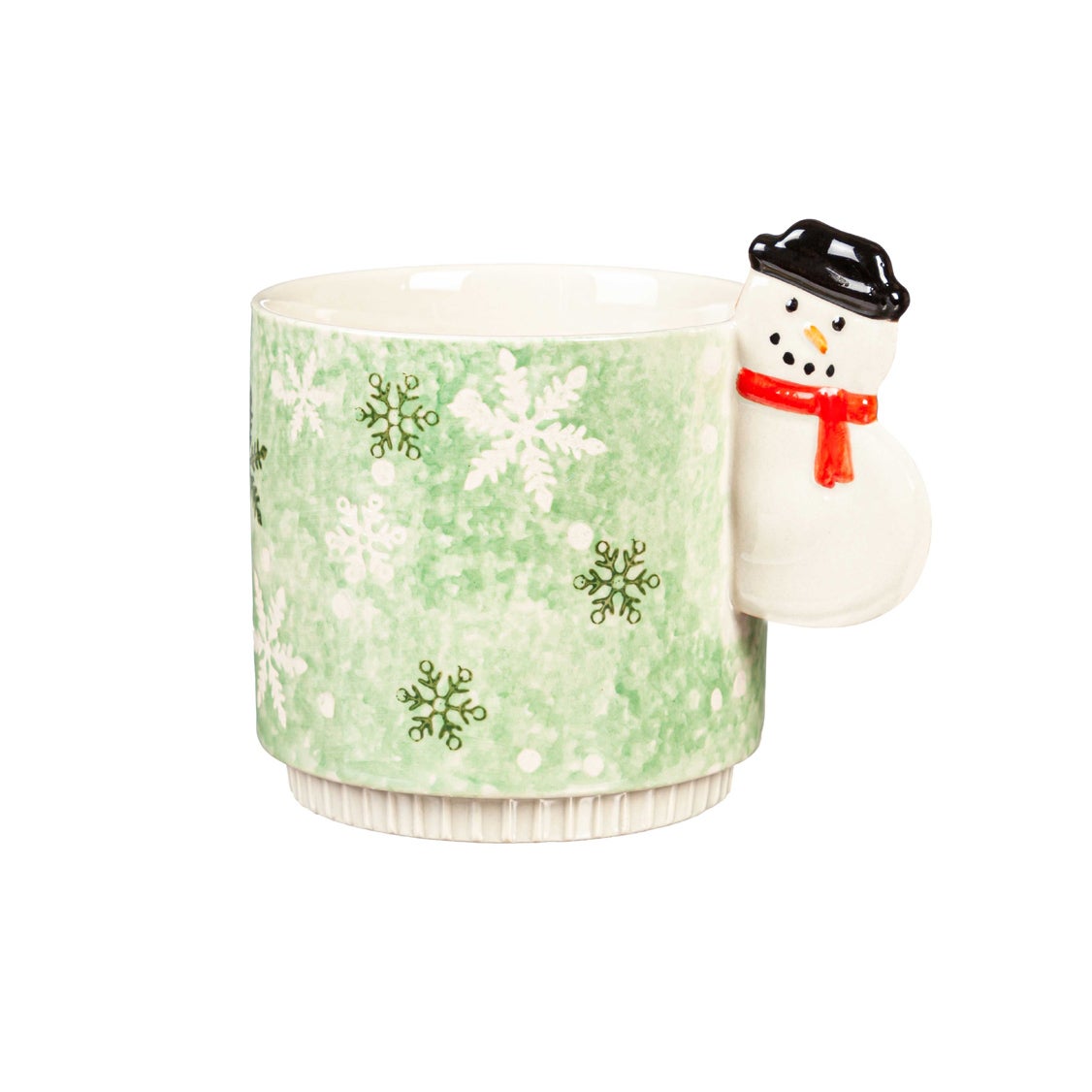 15oz Ceramic Cup, Snowman Handle