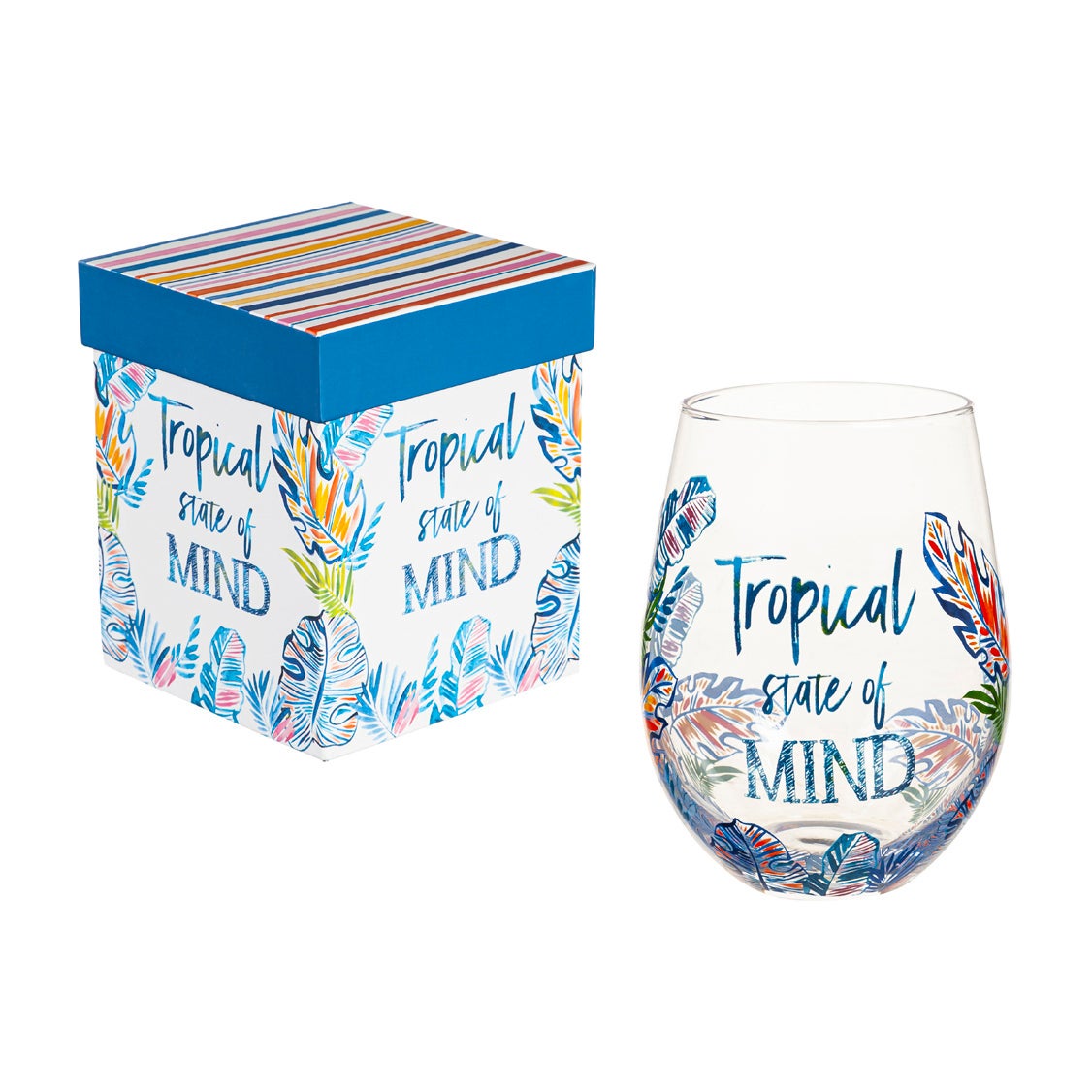Tropical State of Mind Stemless Glass, 17 oz.