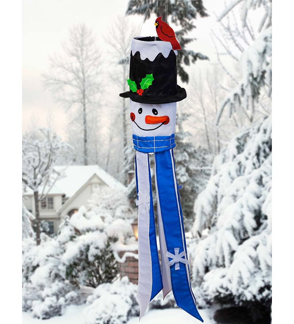 Sculpted Snowman Windsock