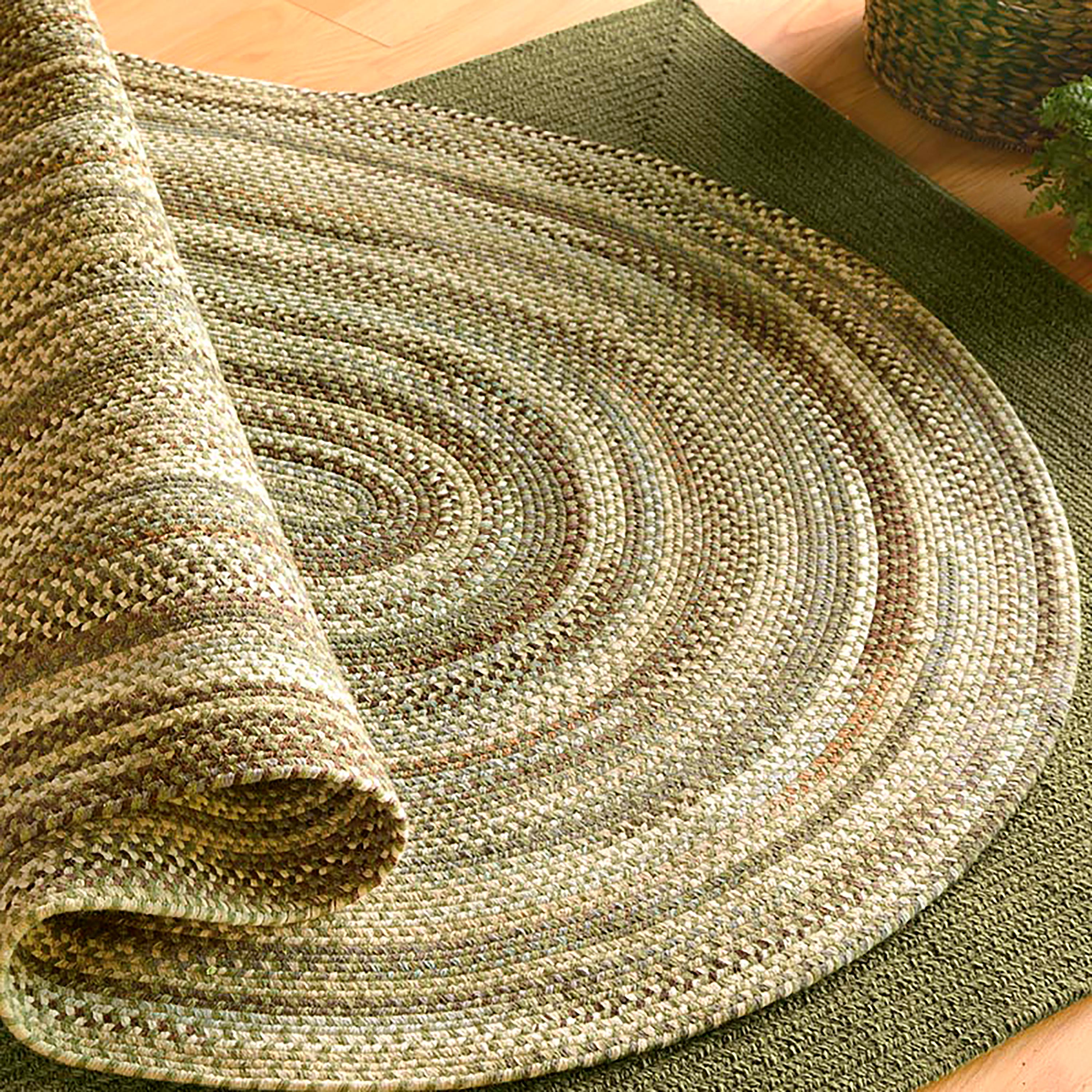 Bear Creek Oval Braided Wool Blend Rug, 3' x 5'