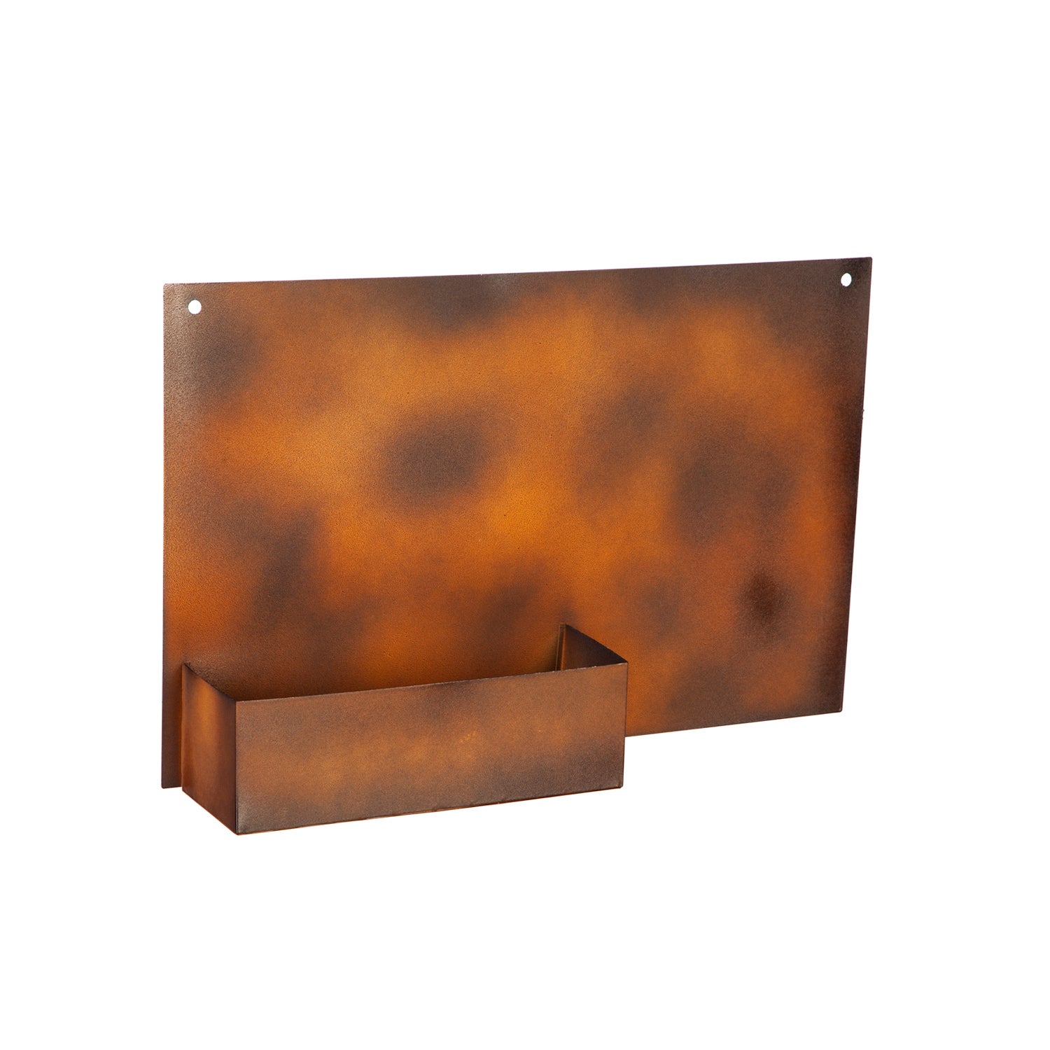 Rust Dunes Rectangular Metal Wall Planter