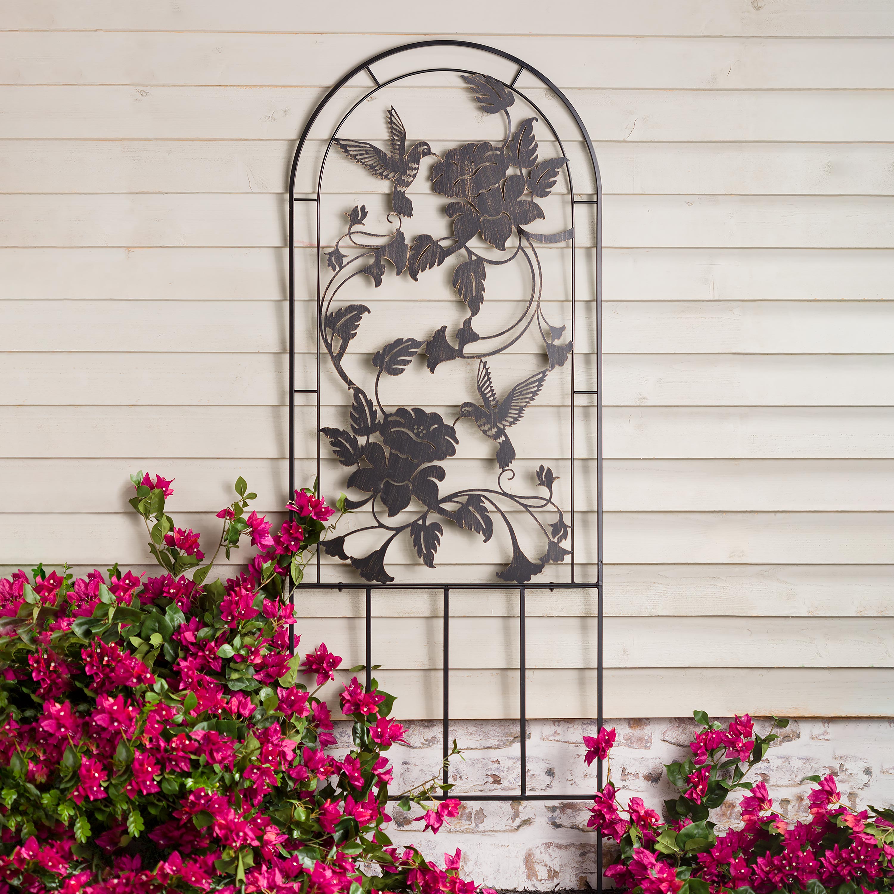 Metal Garden Hummingbird Trellis