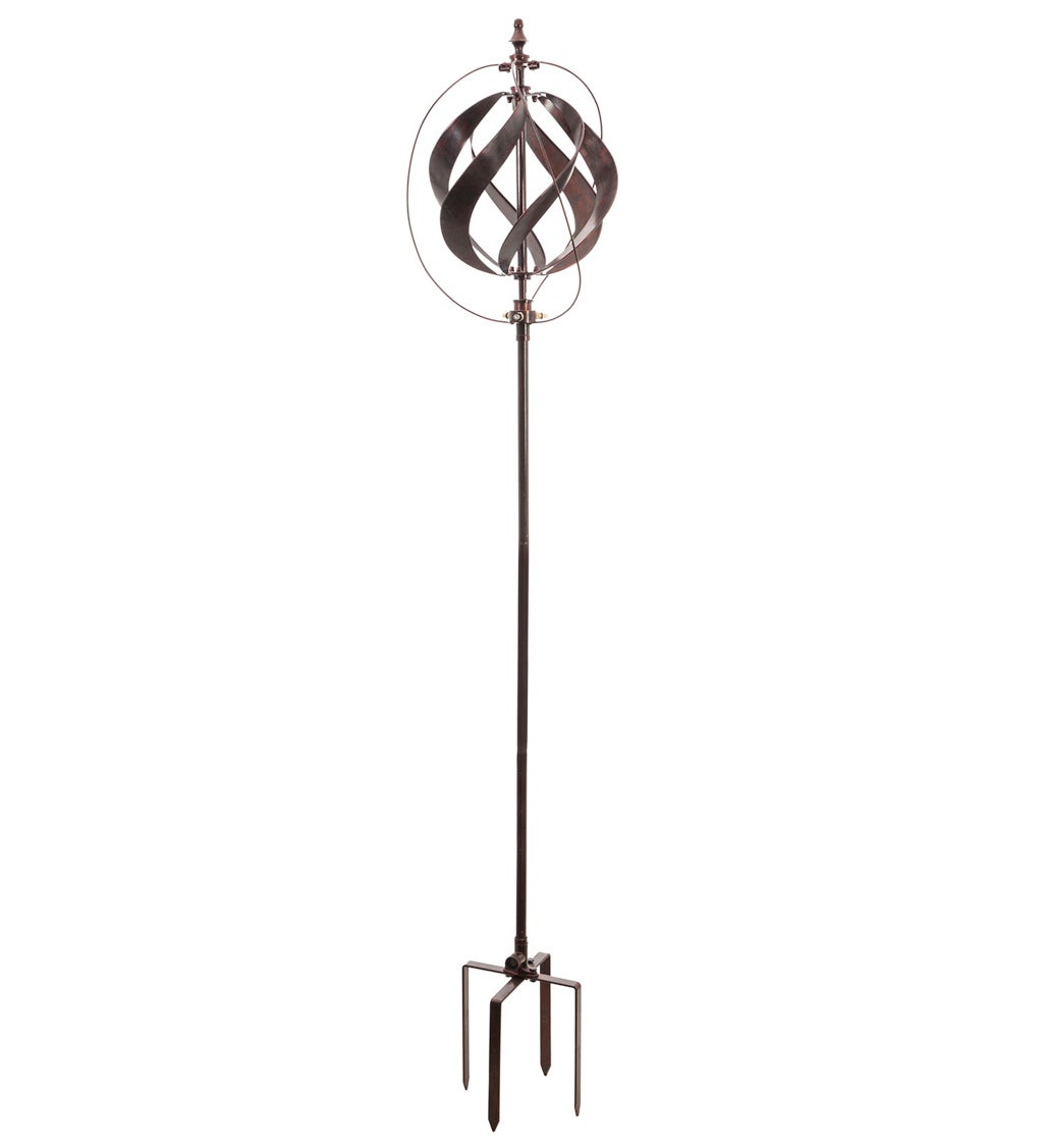 85.5"H Misting Wind Spinner, Copper Sphere