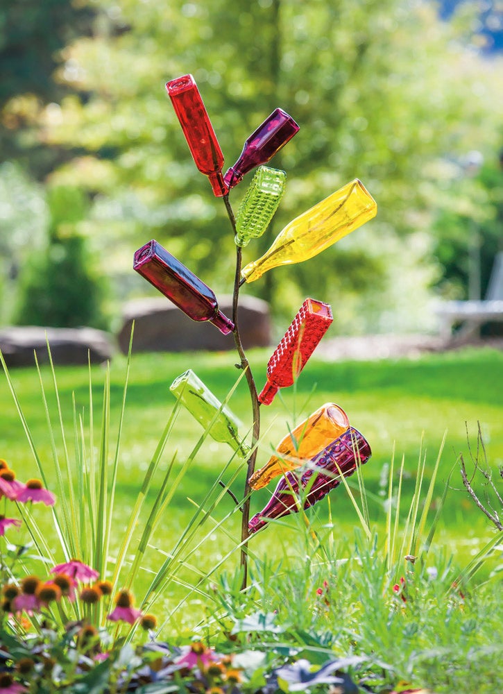 Metal Bottle Tree Garden Stake