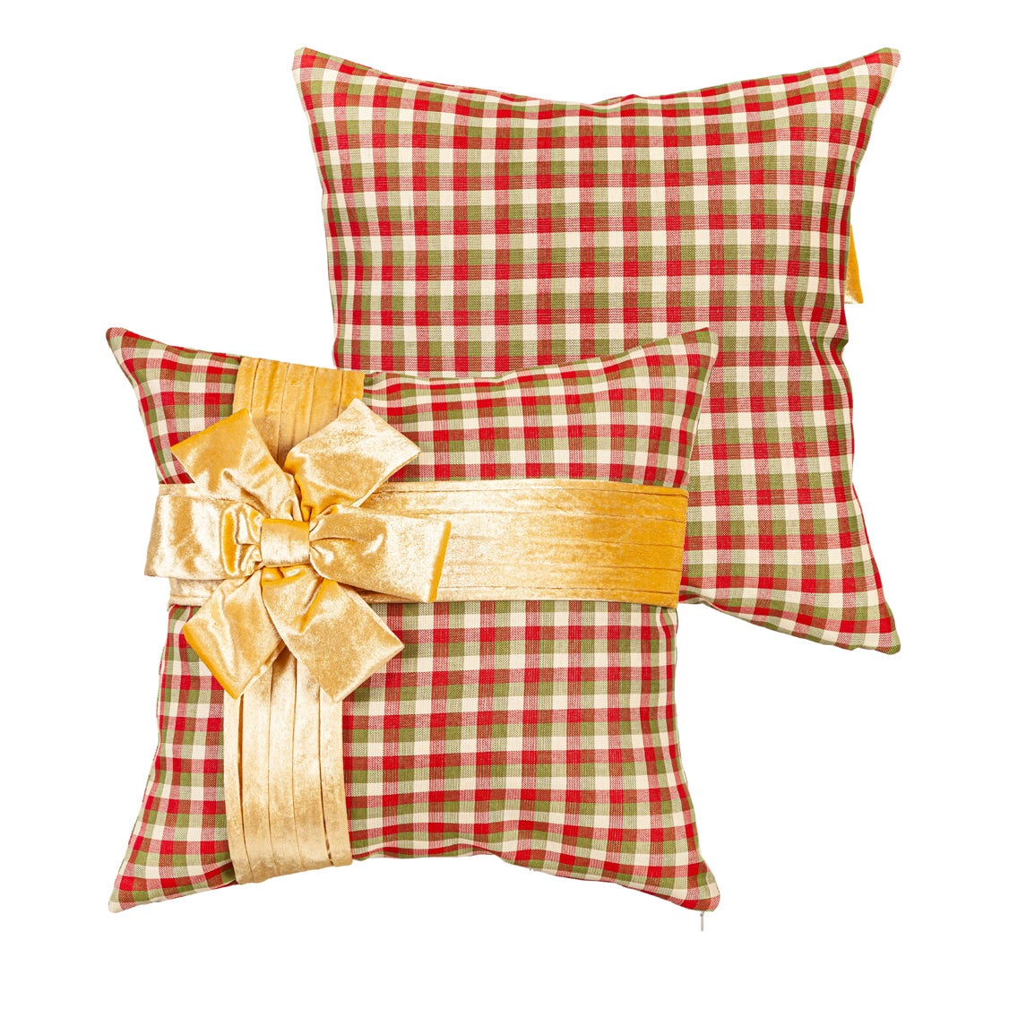 Plaid Present Interchangeable Outdoor Pillow Cover, 18"