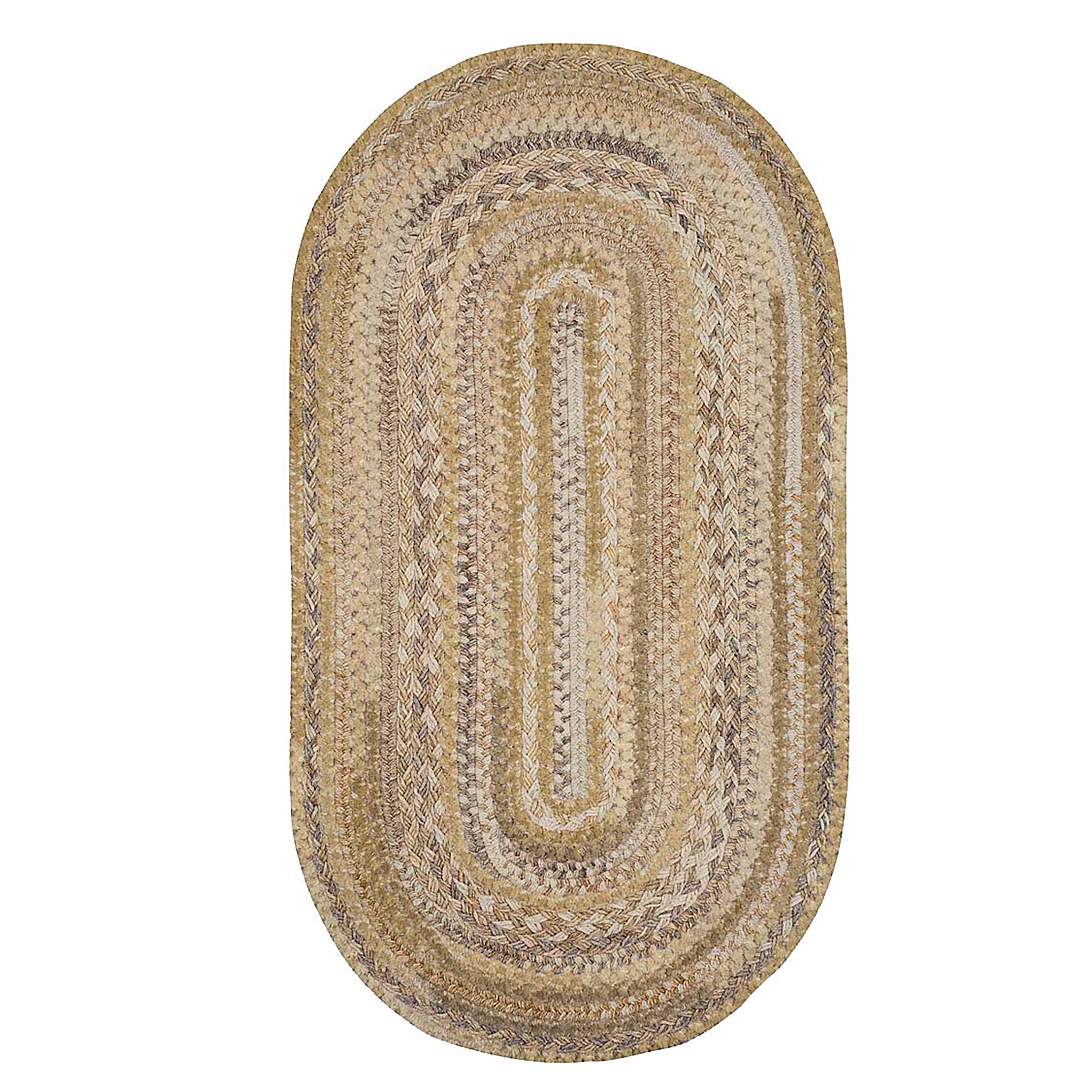 Image of Oval Riverview Wool Blend Braided Rug, 3' x 5'