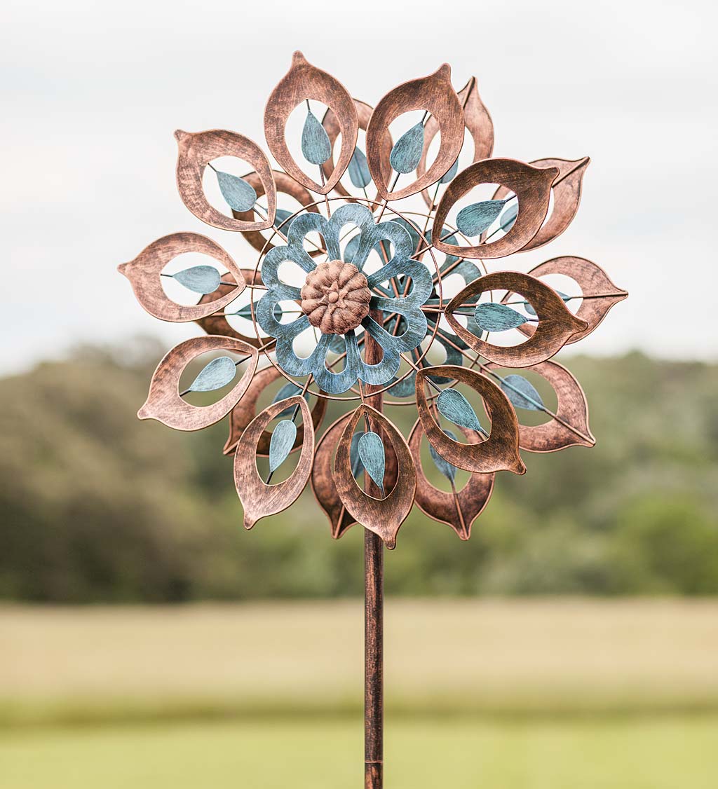 Copper Lily Wind Spinner