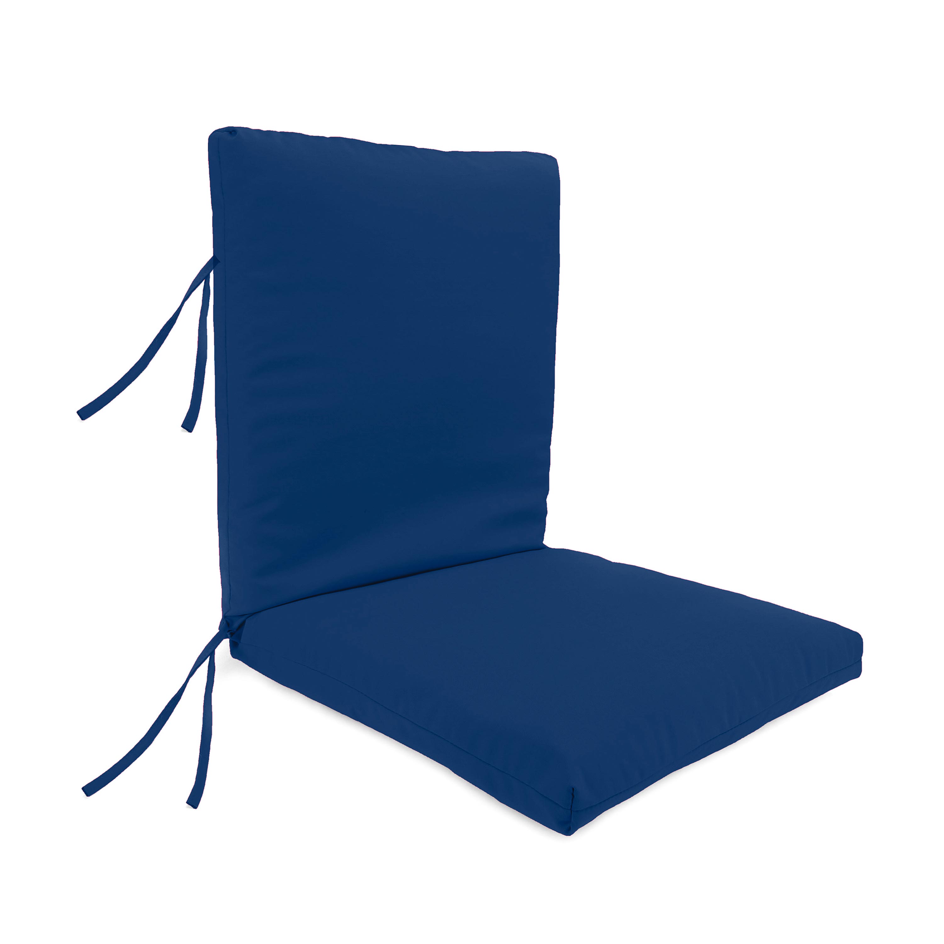 Classic Large Club Chair Cushion w/Ties, 44" x 22", in Midnight Navy