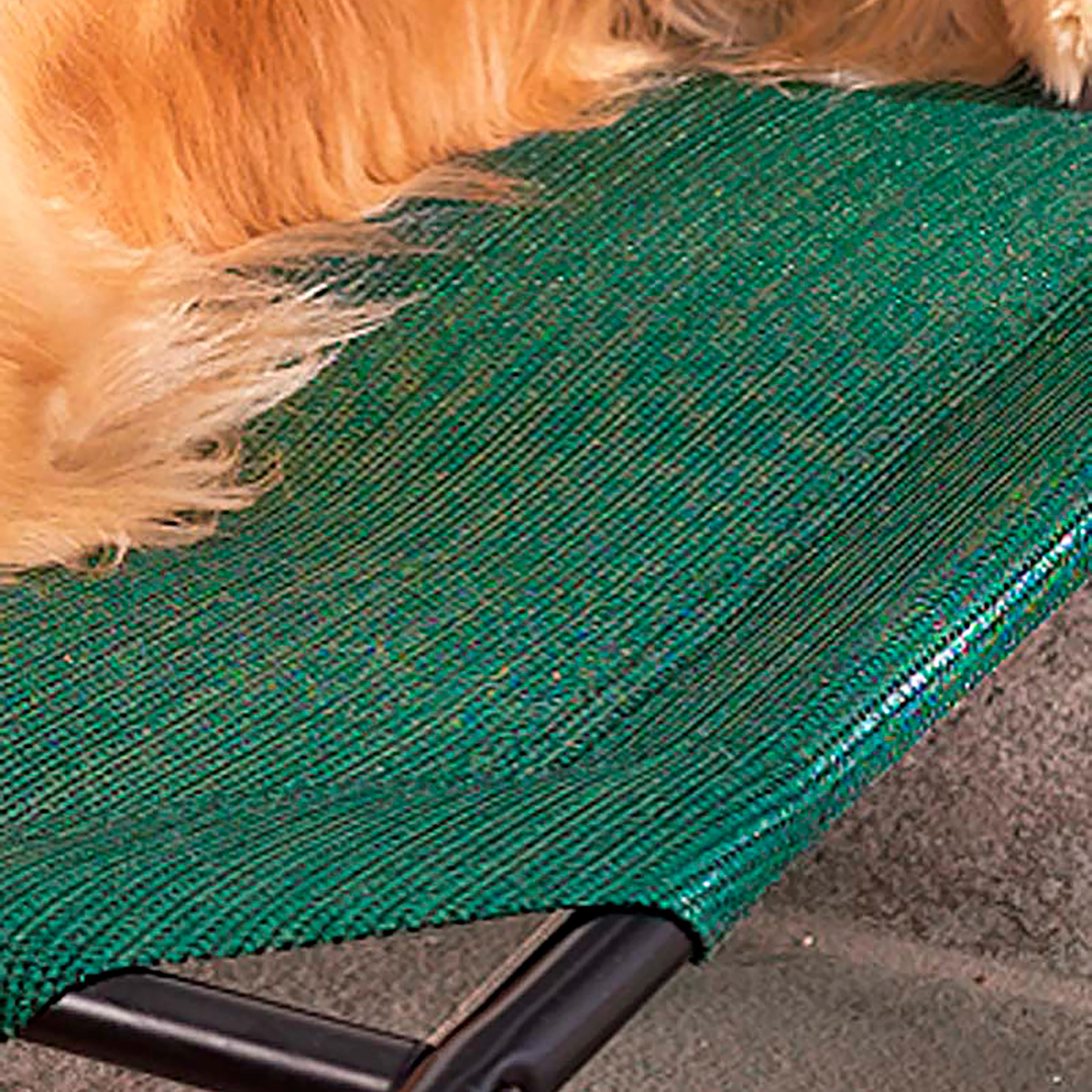 Small Weather-Resistant Raised Pet Bed Replacement Mesh Cover, Green photo