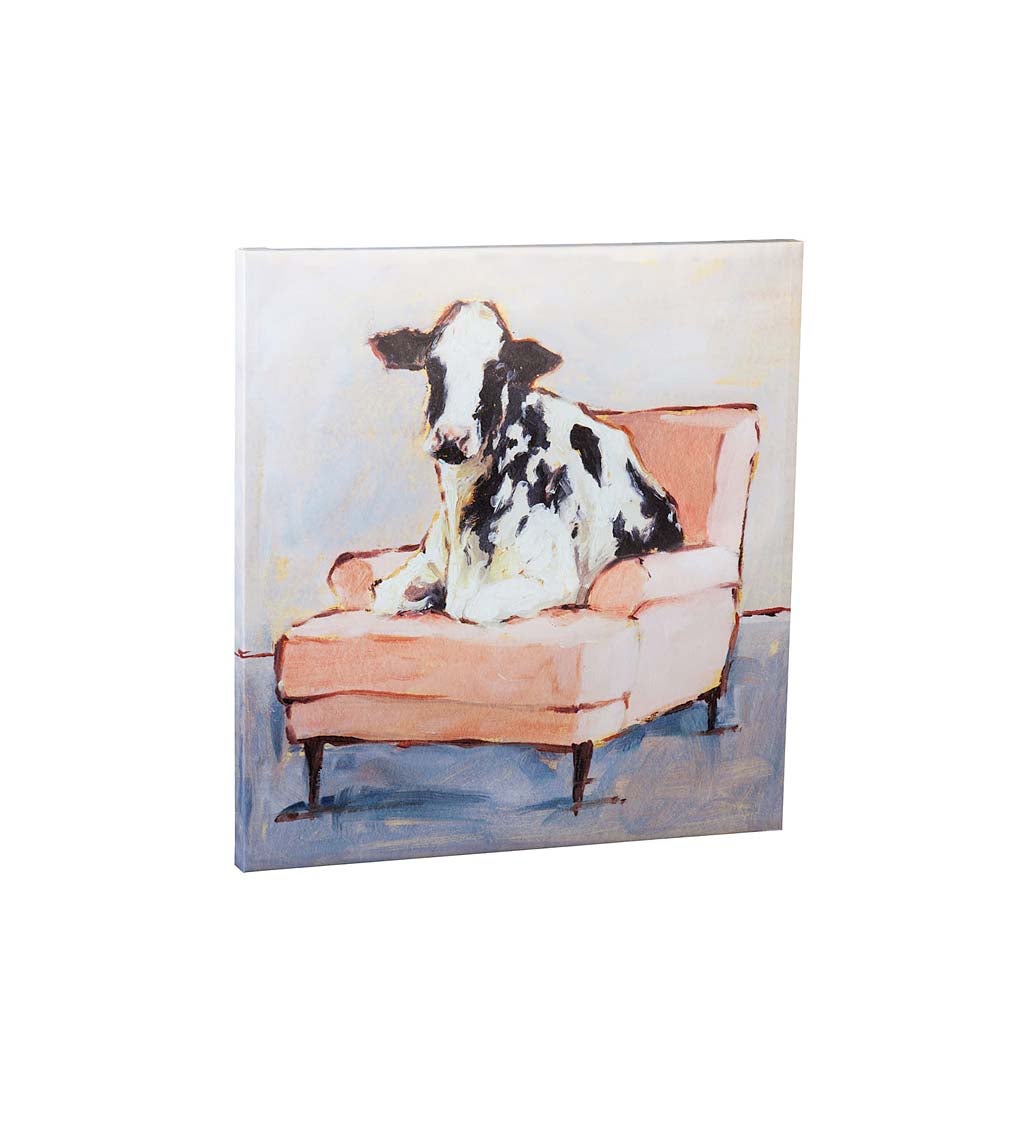 Moo-ving In Indoor Wall Canvas Artwork