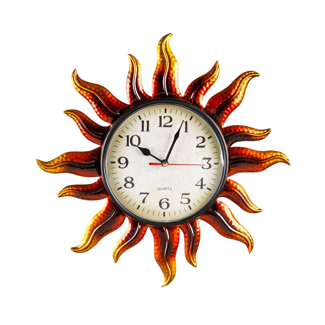 Metal Shaped Wall Clock, Sun
