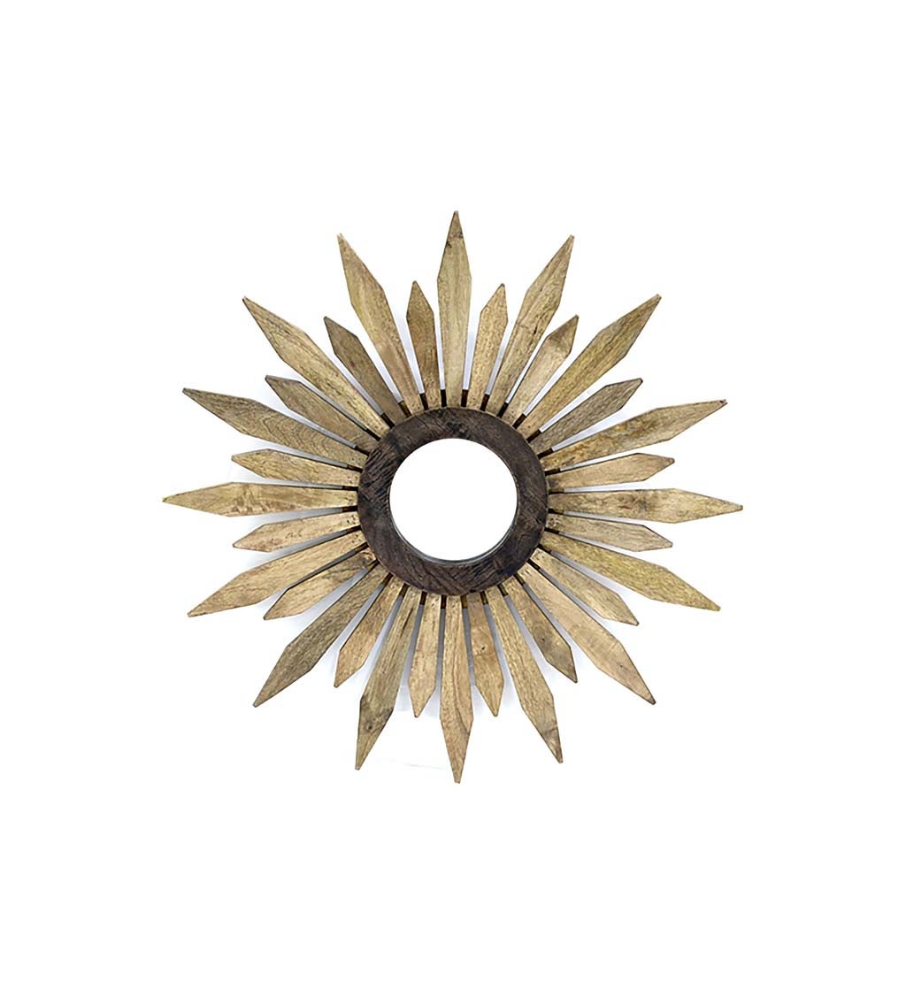 Natural Flower Wooden Mirror