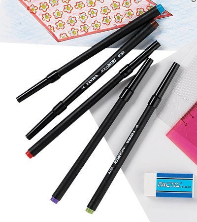 Set of 12 Brush Markers with Paintbrush Tips