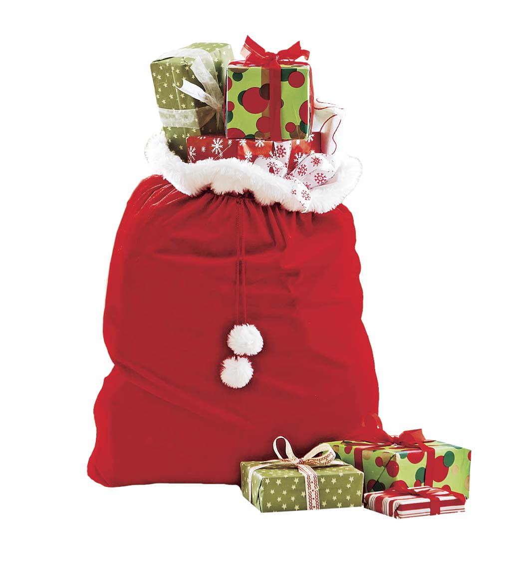 Santas Oversized Velvet Toy and Gift Sack