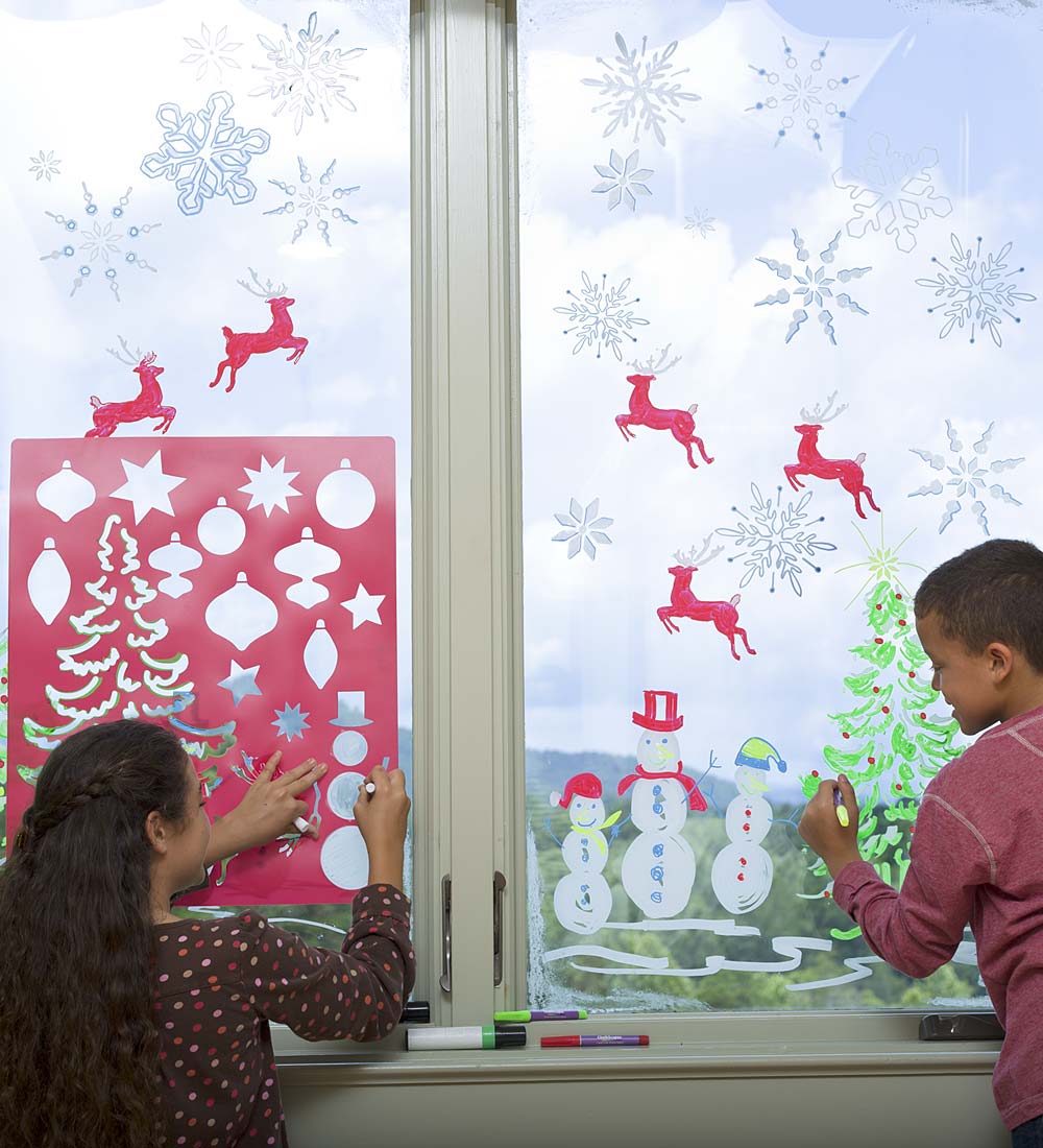 ChalkScapes® Holiday Stencils and Window Markers