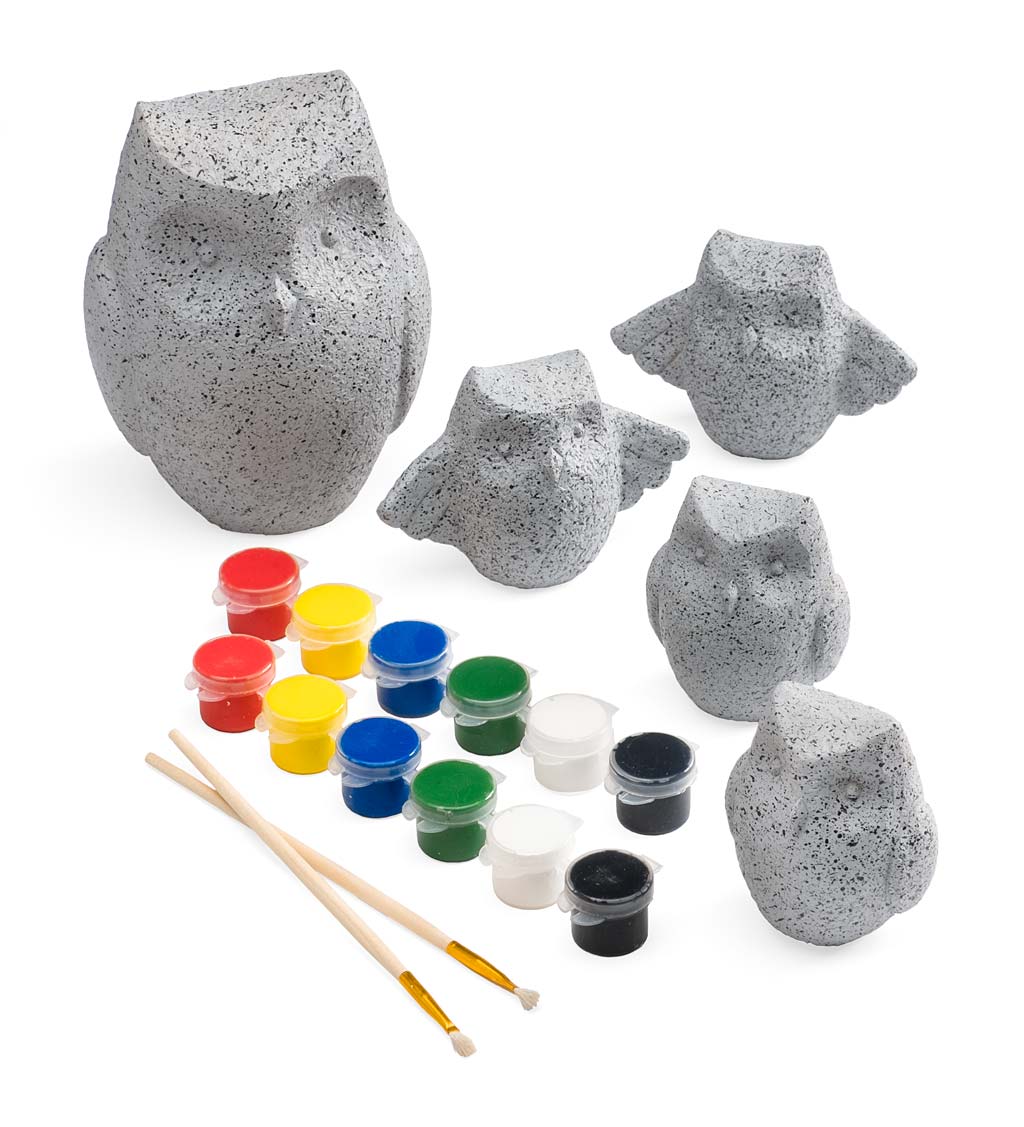 Rock Pets Paint Kit-owl