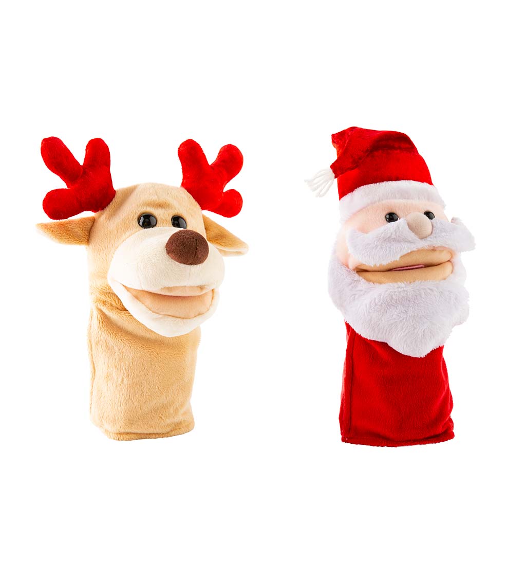 Singing North Pole Friends Hand Puppets, Set of Two