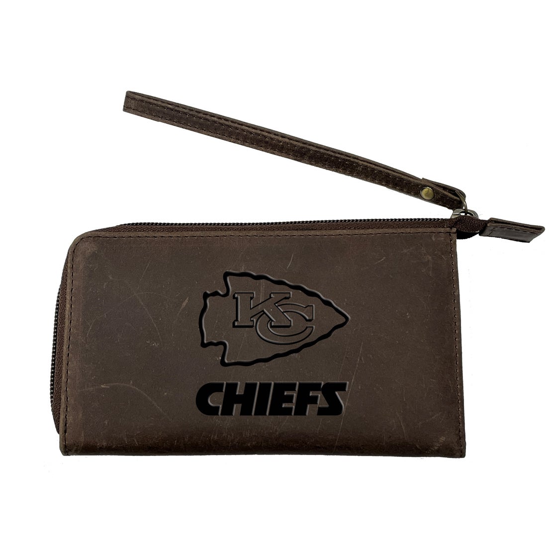 Kansas City Chiefs Brown Wristlet Wallet