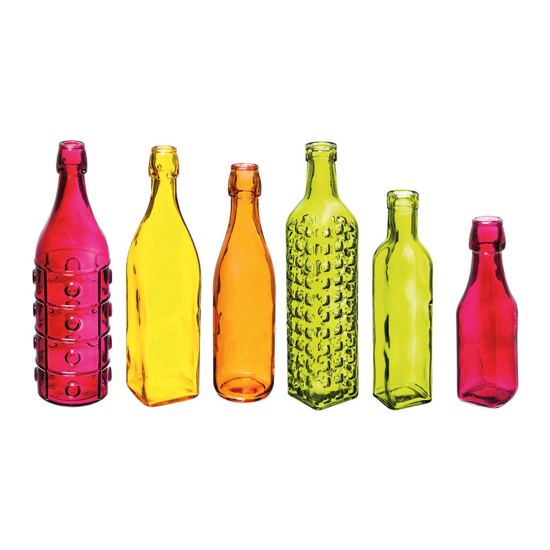 Decorate Your Garden, Glass Bottle, set of 6