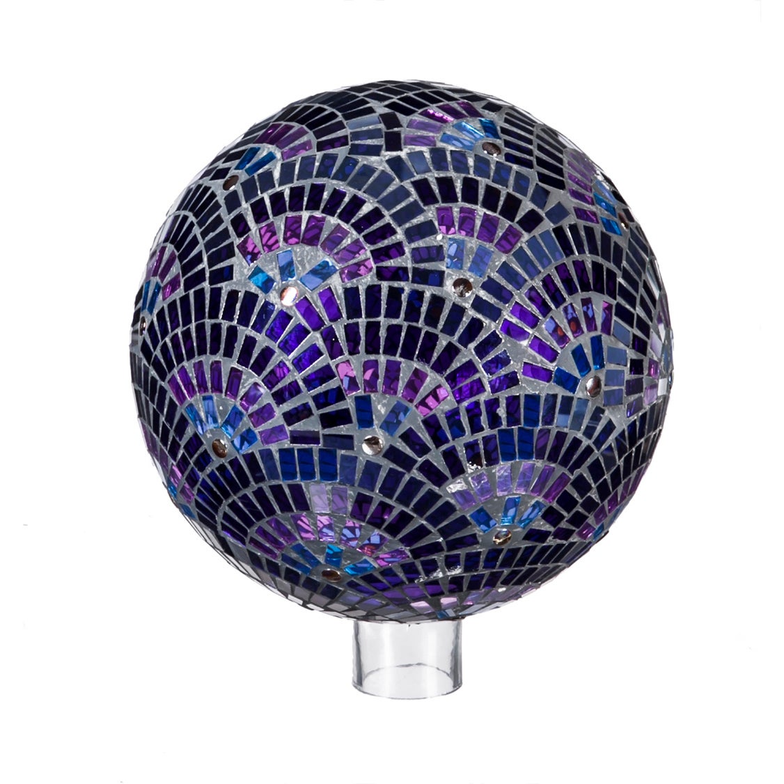 Purple Mosaic Blooming Gazing Ball, 10"