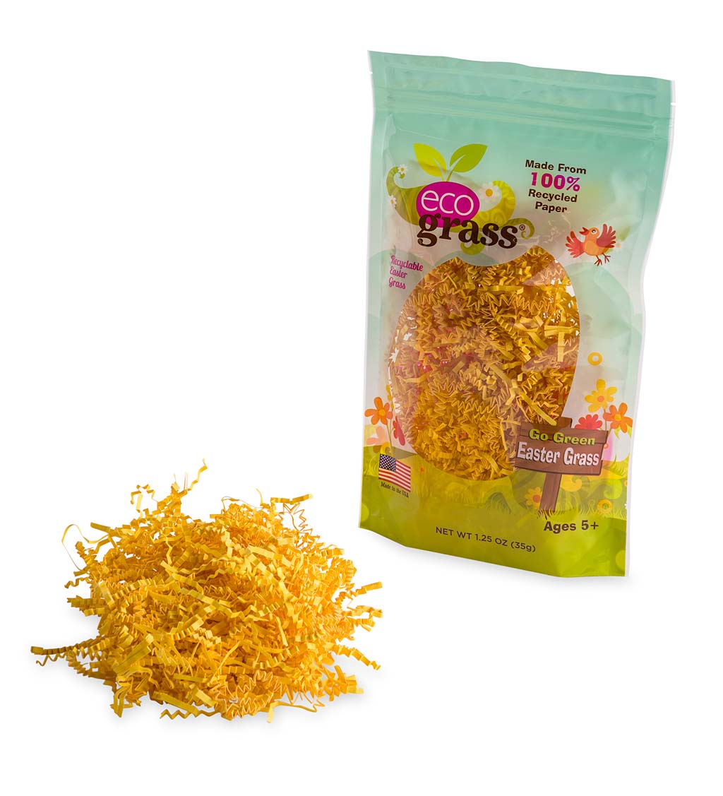 eco grass&trade; Easter Grass: Yellow, Set of Six