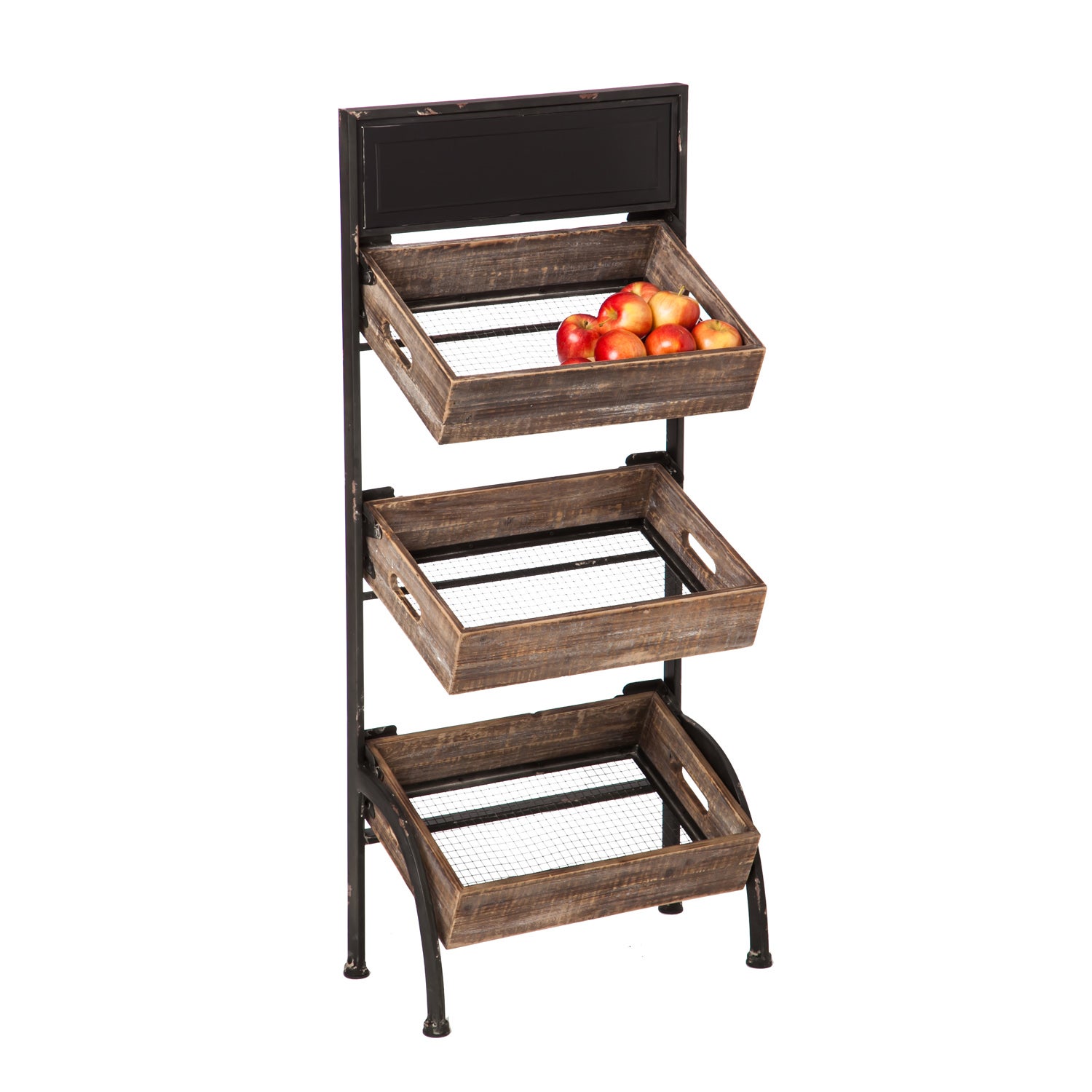 Personalizable Wood and Metal Storage Rack