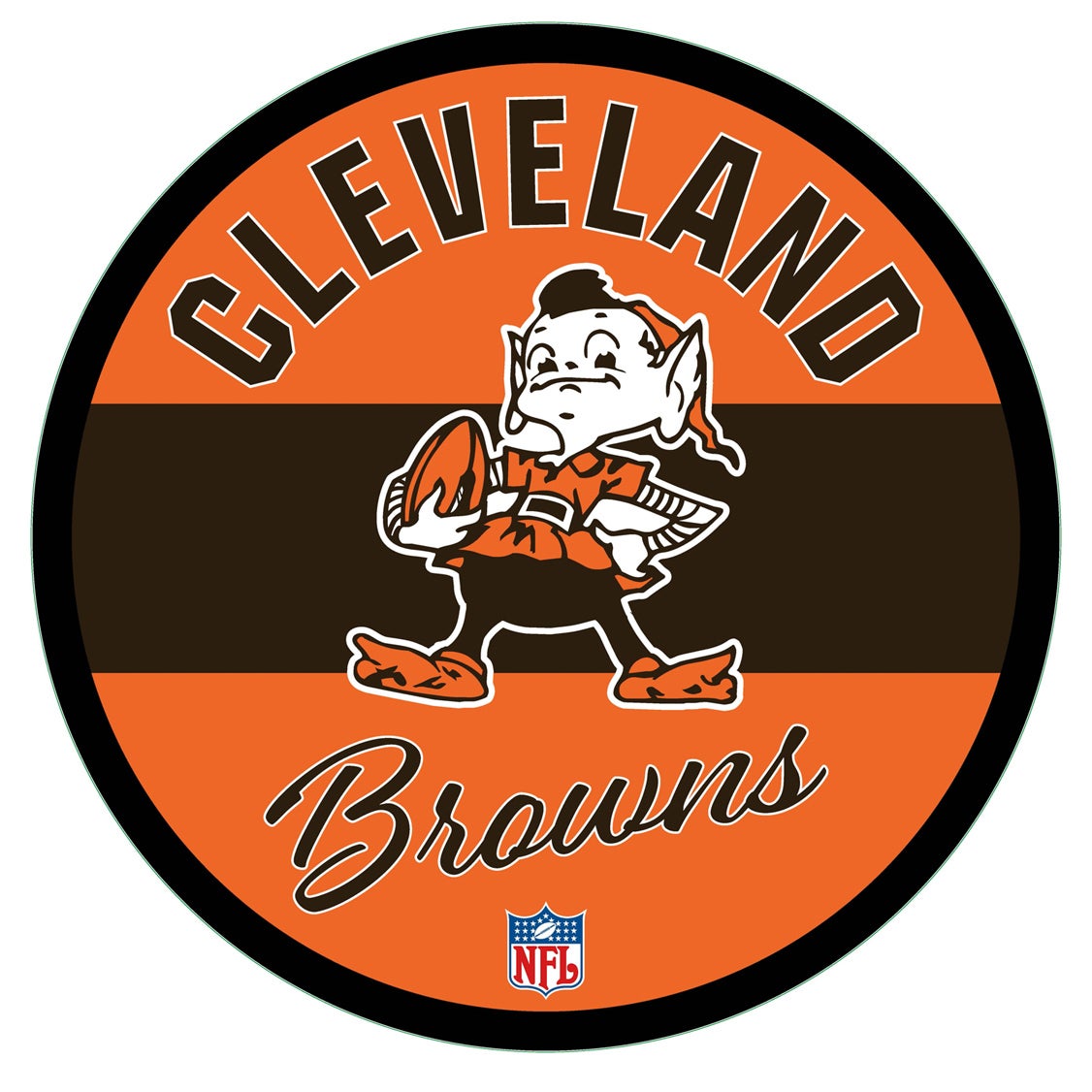 Cleveland Browns LED Round Vintage Wall Décor