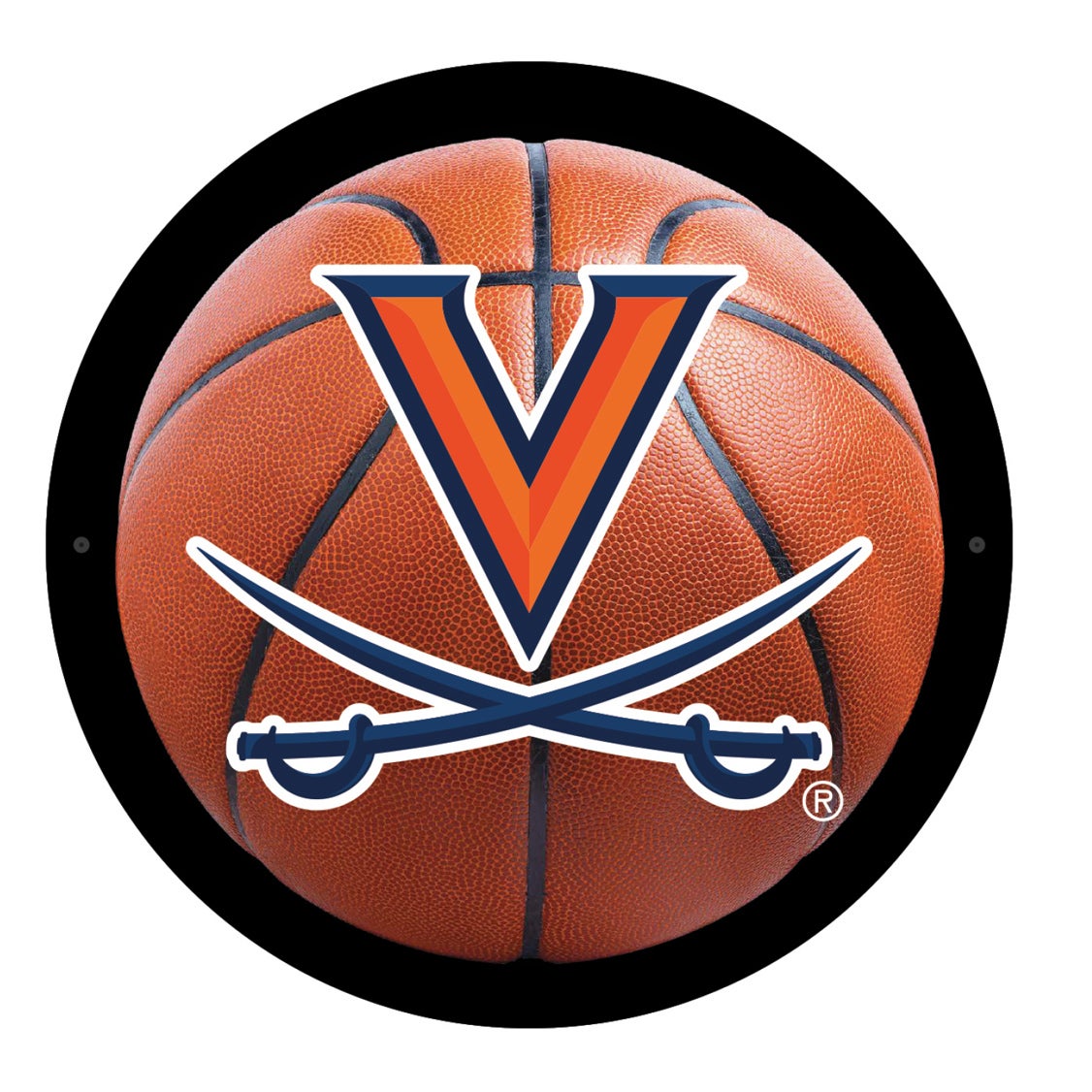 University of Virginia Basketball LED Medium Round Wall Décor