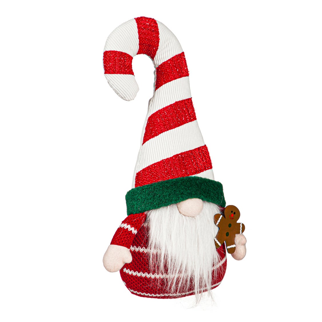 Fabric Gnome with Striped Hat Table Decor