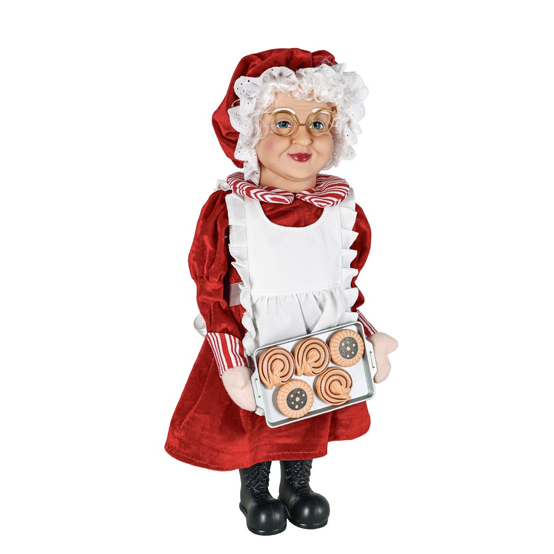 24" Fabric Mrs. Claus with Sheet of Cookies