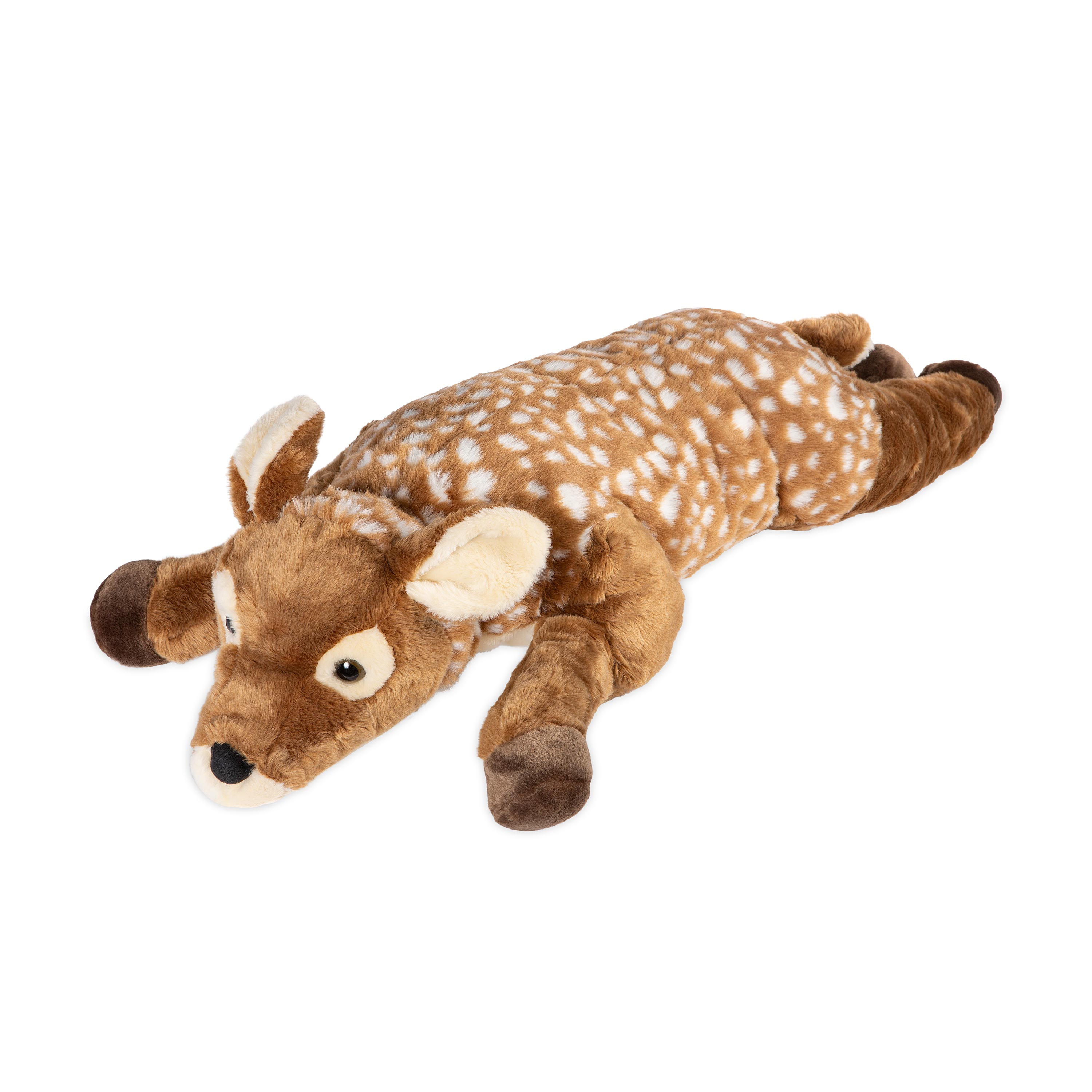Fuzzy Spotted Fawn Plush Cuddle Animal Body Pillow