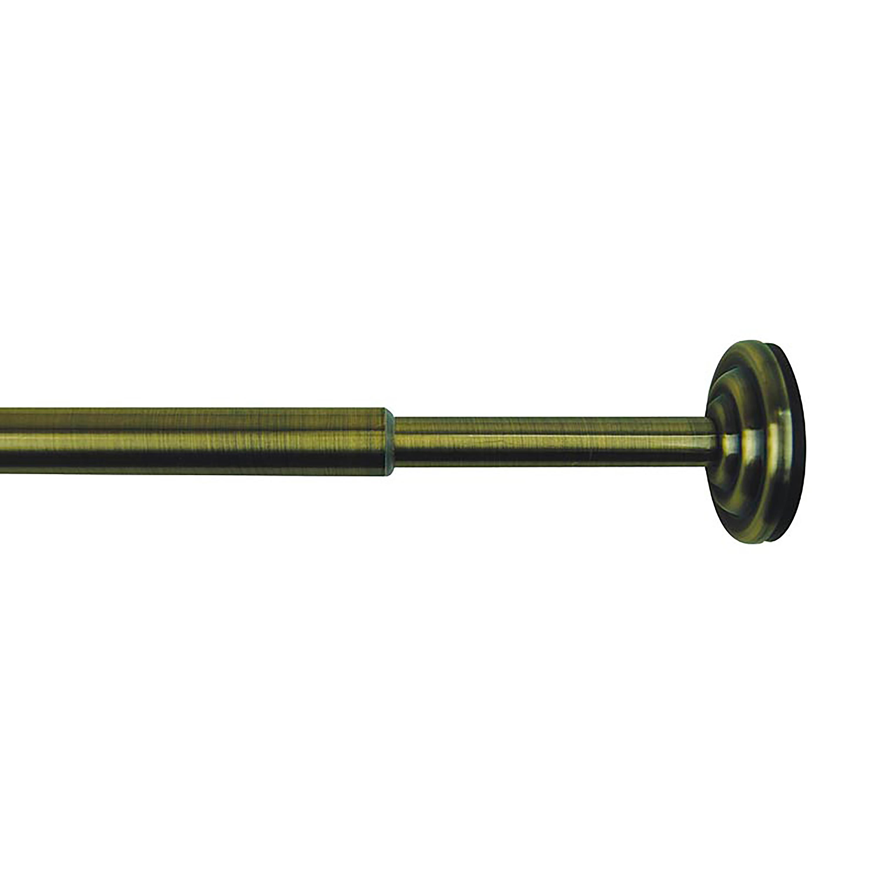 Image of 15"-24" Mini Tension Curtain Rod, in Antique Brass