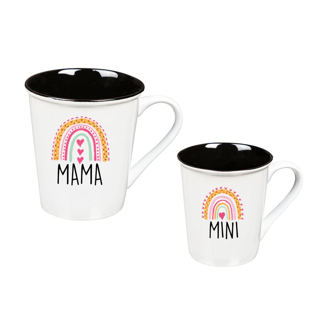 Mommy and Me Ceramic Cup Gift Set, 16 oz. Mama Mug, 8 oz. Mini Mug