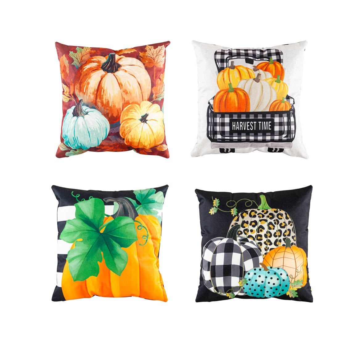 Interchangeable Pumpkin Pillow Cover, Set of 4
