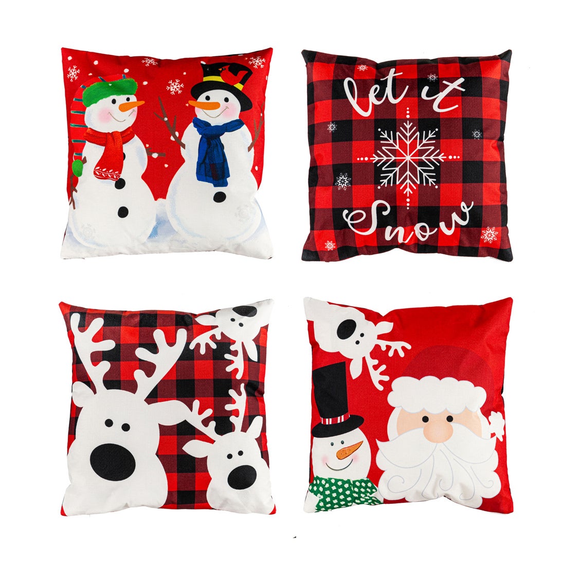 Let it Snow Throw Pillow Covers Set of 4
