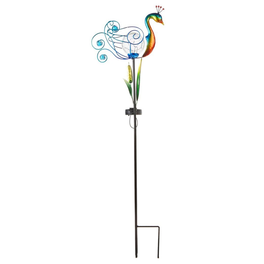 Peacock Color Changing Solar Garden Stake