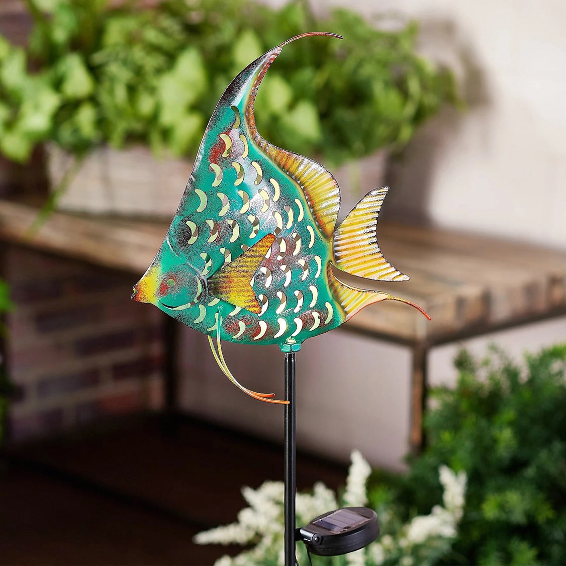 Laser Cut Angel Fish Solar Garden Stake