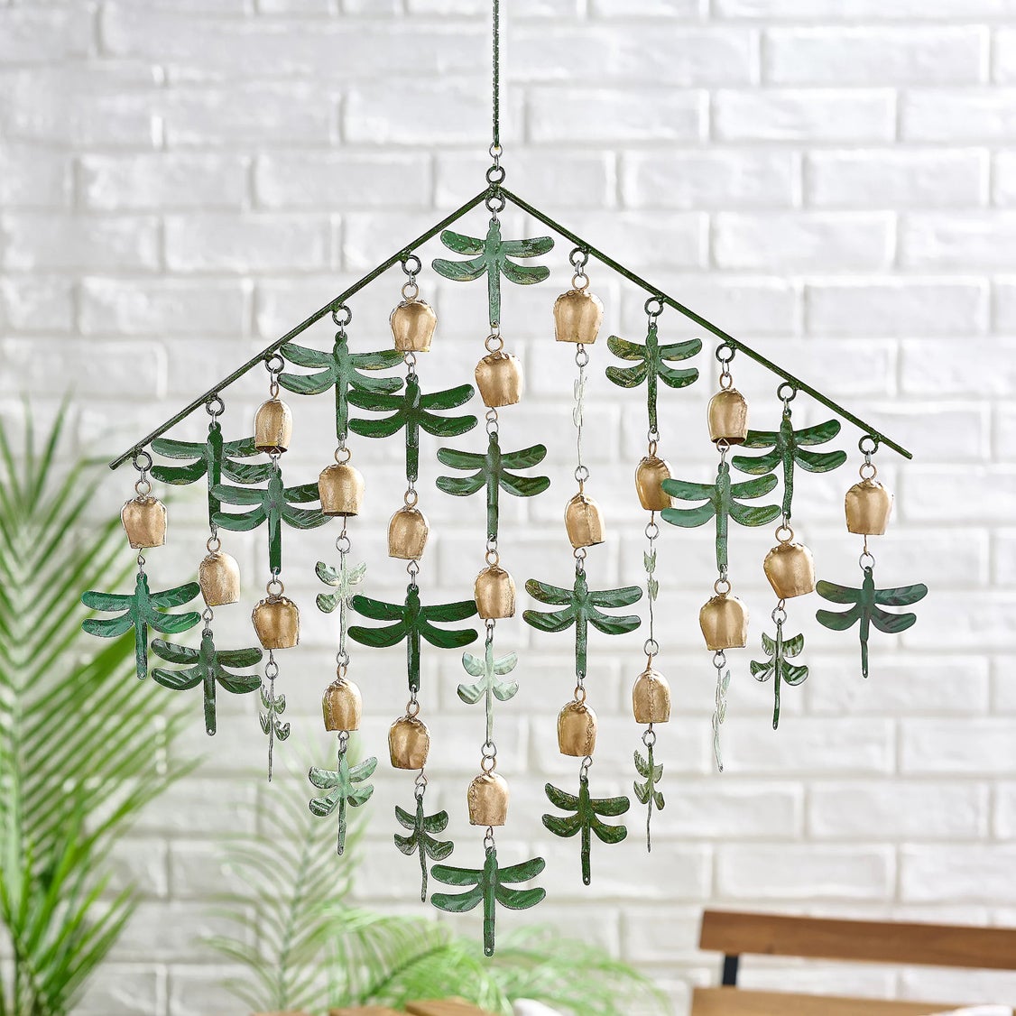Dragonfly Multi-Layer Garden Icons and Bells Wind Mobile