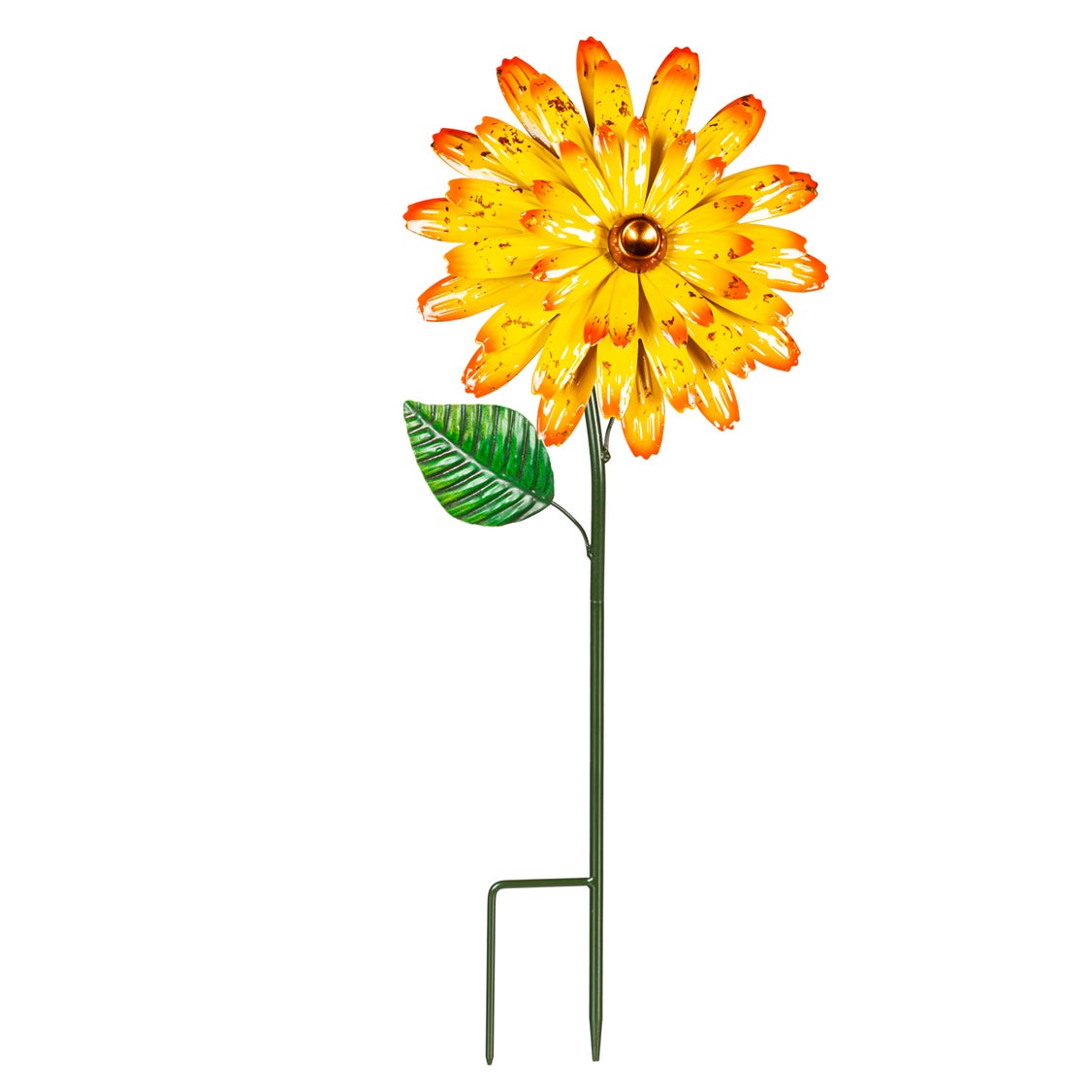 Yellow Flower Metal Garden Stake