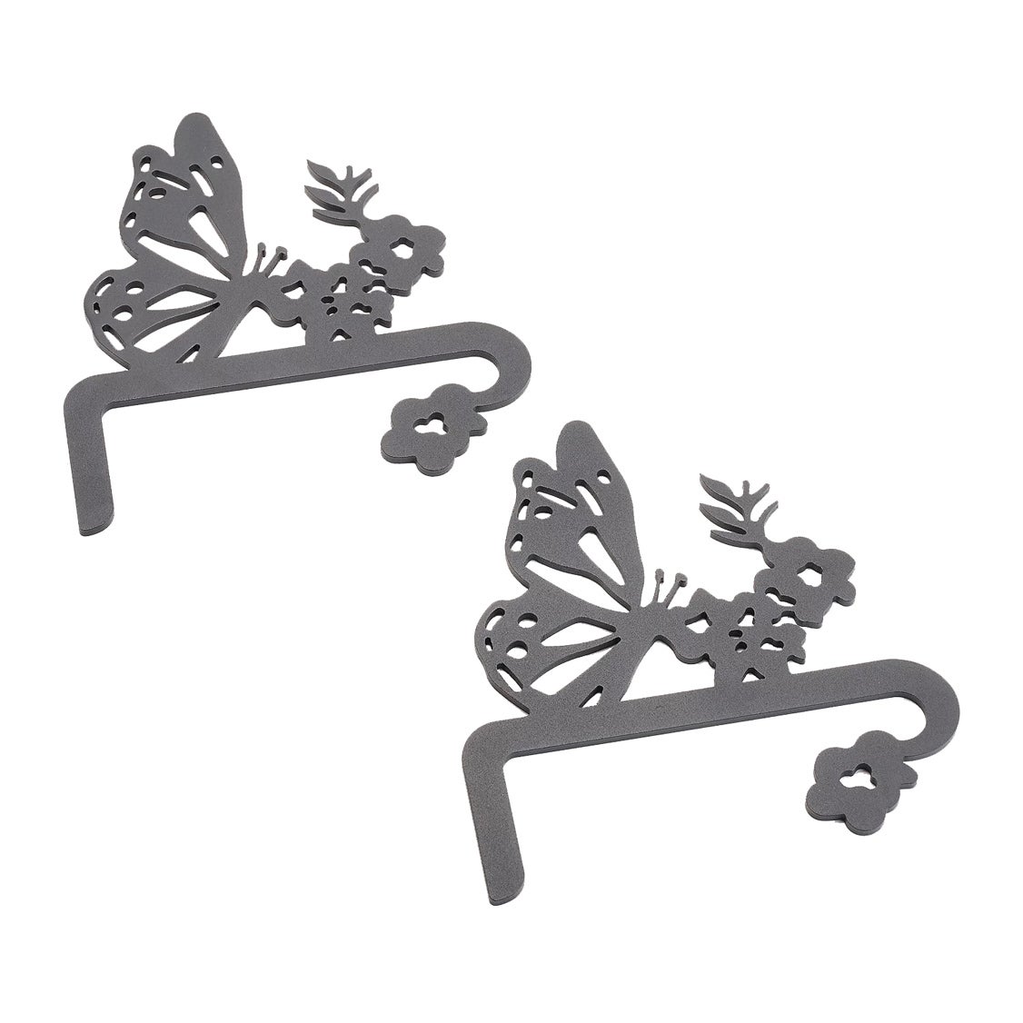 Set of 2 Metal Hanger, butterfly