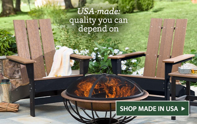 Image of May River Adirondack furniture. USA-made: quality you can depend on - SHOP MADE IN USA