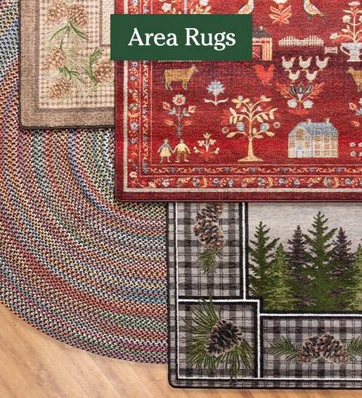 Image of assorted size area rugs