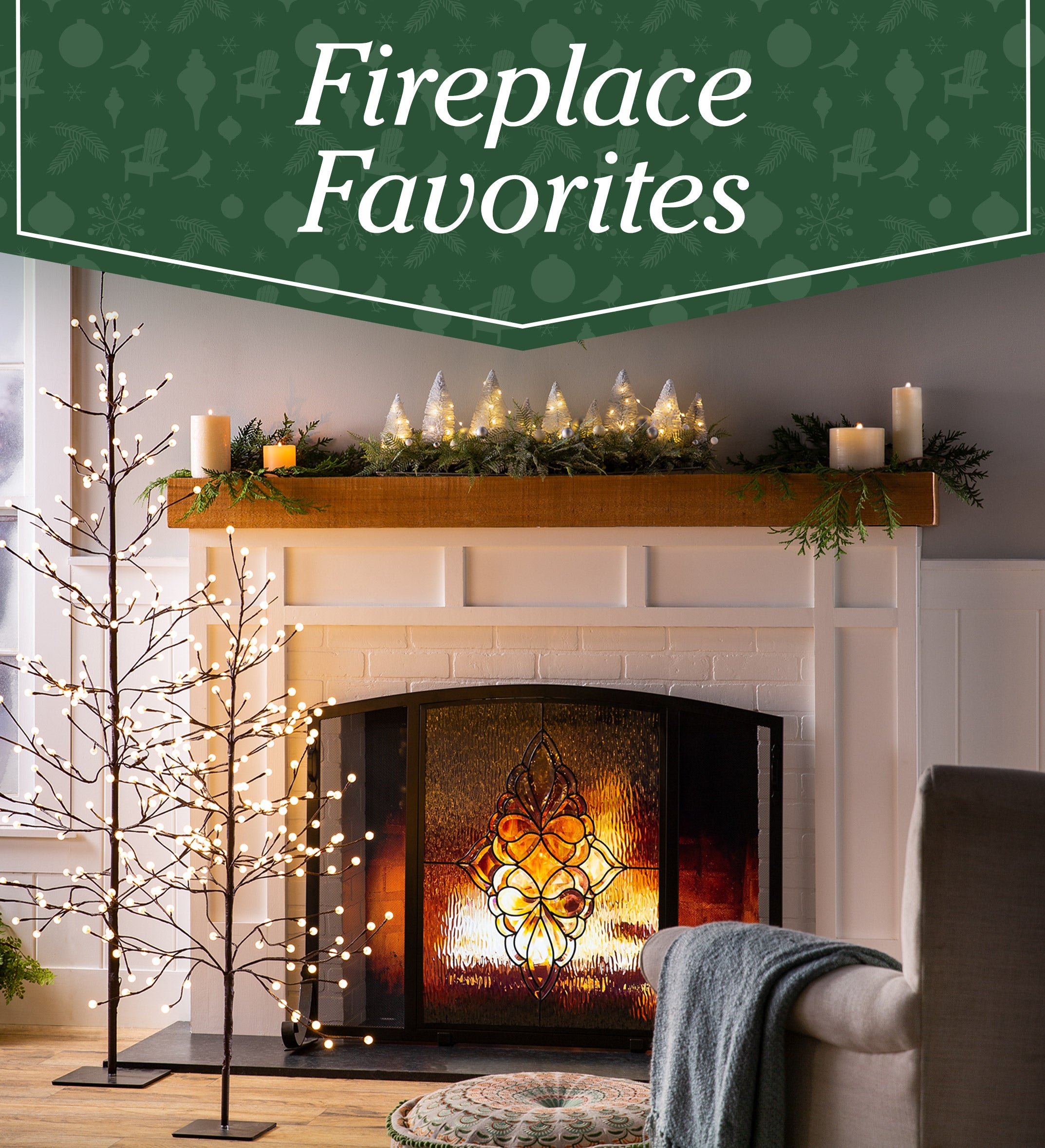 Image of St Charles Glass Medallion Fire Screen. Fireplace Favorites UP TO 80% OFF