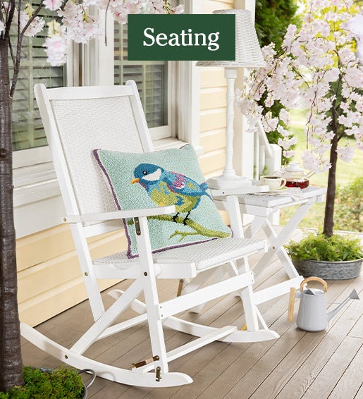 Image of Claytor Folding Eucalyptus Outdoor Rocking Chair. Seating