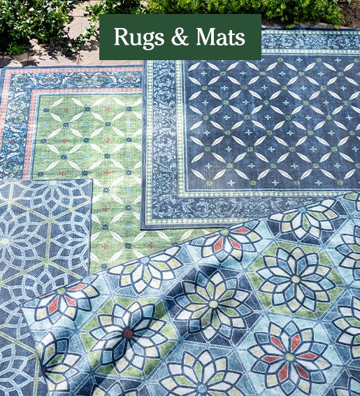 Image of assorted rugs. RUGS & MATS