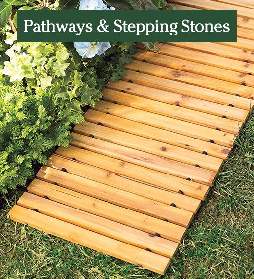 Image of Portable Roll-Out Straight Hardwood Pathway. Pathways & Stepping Stone